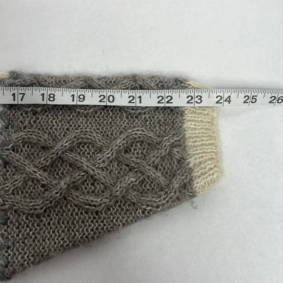 Vintage Robert Scott Ltd Knitted By Hand Mohair Button Up Cardigan Sweater Large - Picture 6 of 7